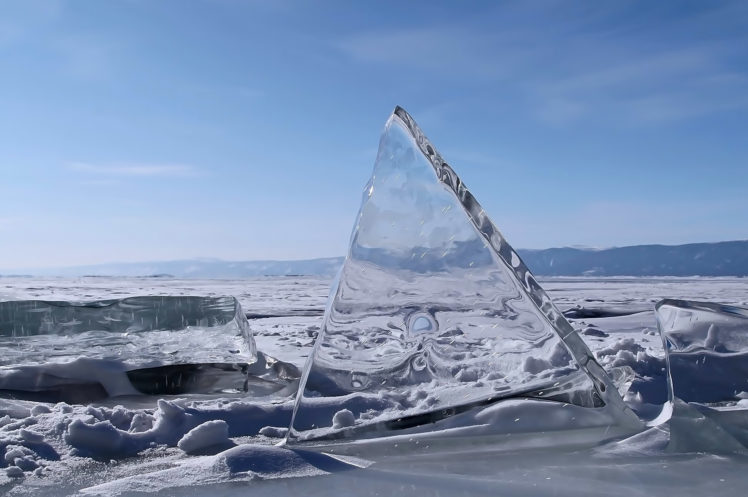 landscape, Winter, Snow, Ice, Lake, Lake, Baikal HD Wallpaper Desktop Background