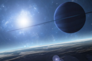 planet, Space, Light, Blue, Atmosphere