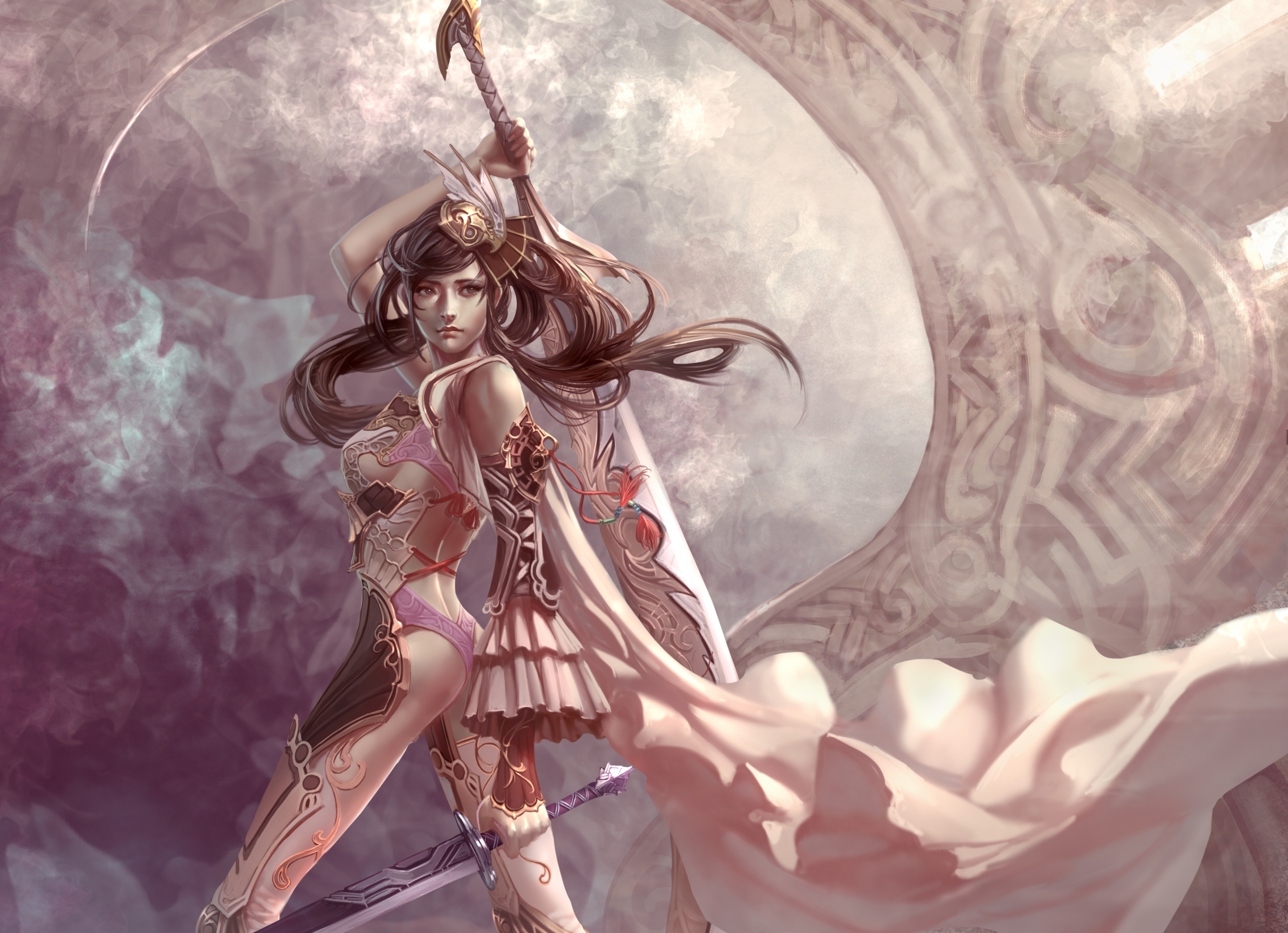 xiao, Botong, Girl, Warrior, Sword Wallpaper