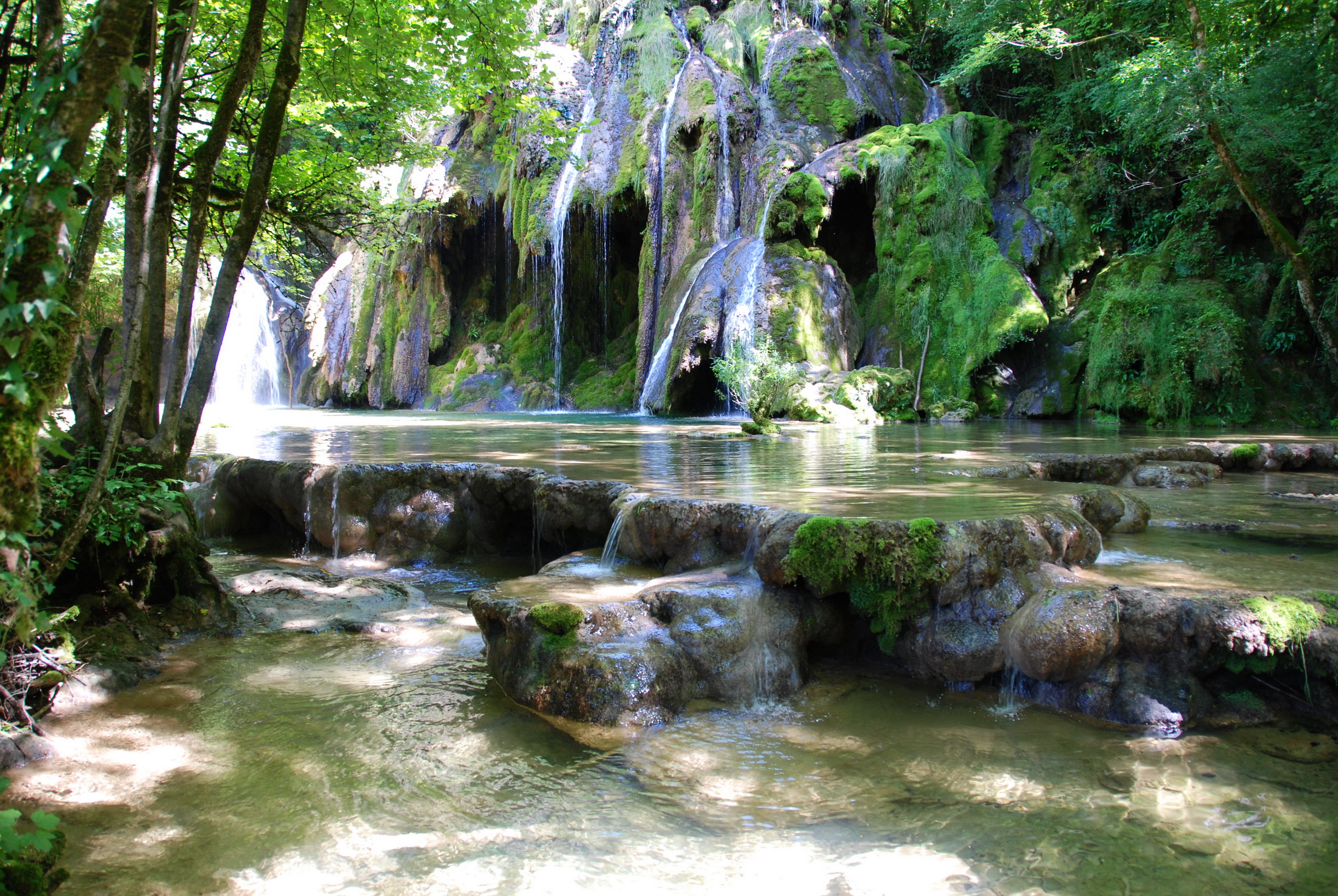waterfalls, France, Cascades, Les, Planches, Nature Wallpaper