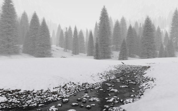 landscapes, Winter,  season , Snow, Trees, Forest HD Wallpaper Desktop Background