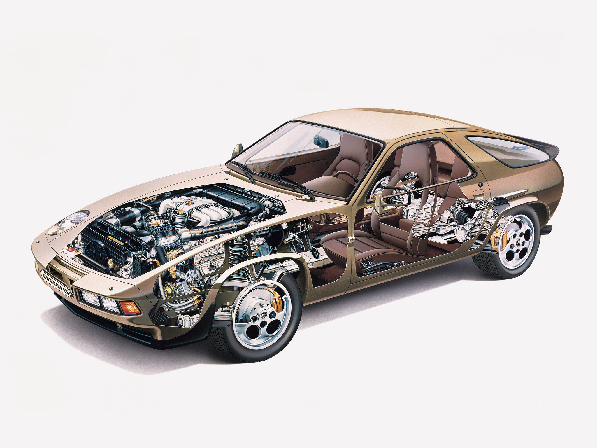 1980, Porsche, 928, S, Supercar, Engine, Interior Wallpaper