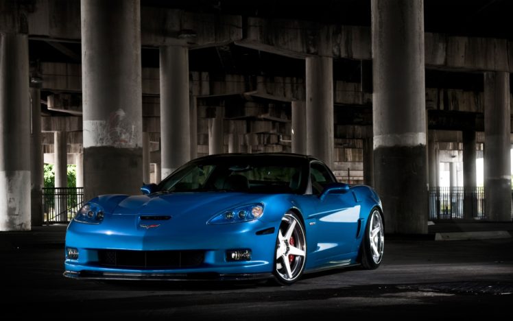 azure, Corvette, Adv1 HD Wallpaper Desktop Background