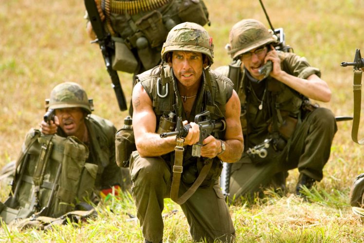tropic, Thunder, Action, Comedy, Military, Weapon,  50 HD Wallpaper Desktop Background