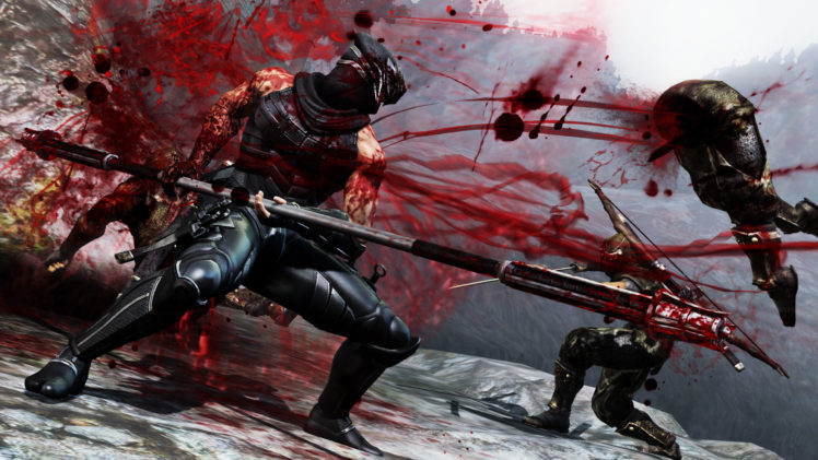 ninja, Gaiden, Fantasy, Anime, Warrior, Weapon, Sword, Battle, Blood HD Wallpaper Desktop Background