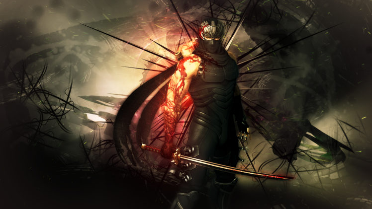 ninja, Gaiden, Fantasy, Anime, Warrior, Weapon, Sword, Blood HD Wallpaper Desktop Background