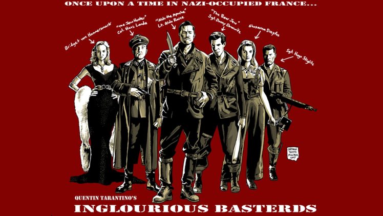movies, Quentin, Tarantino, Fan, Art, Inglourious, Basterds HD Wallpaper Desktop Background