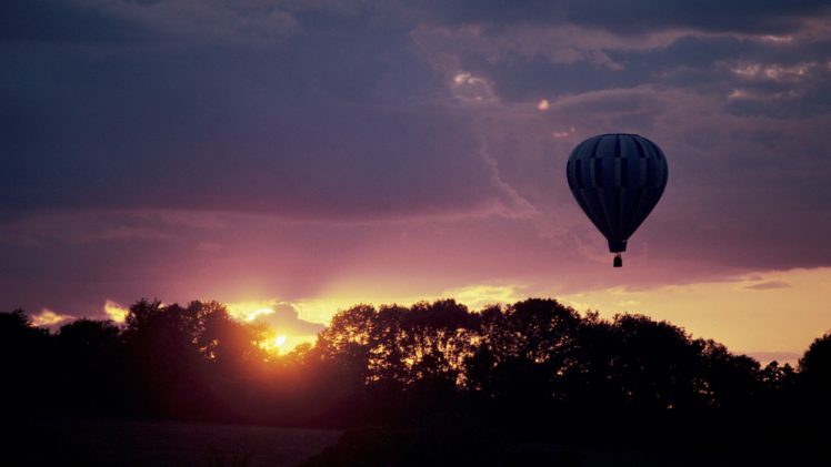 sunset, Hot, Air, Balloons HD Wallpaper Desktop Background