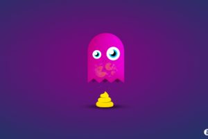 video, Games, Funny, Ghosts, Game, Over, Pac man, Poop, Blue, Background