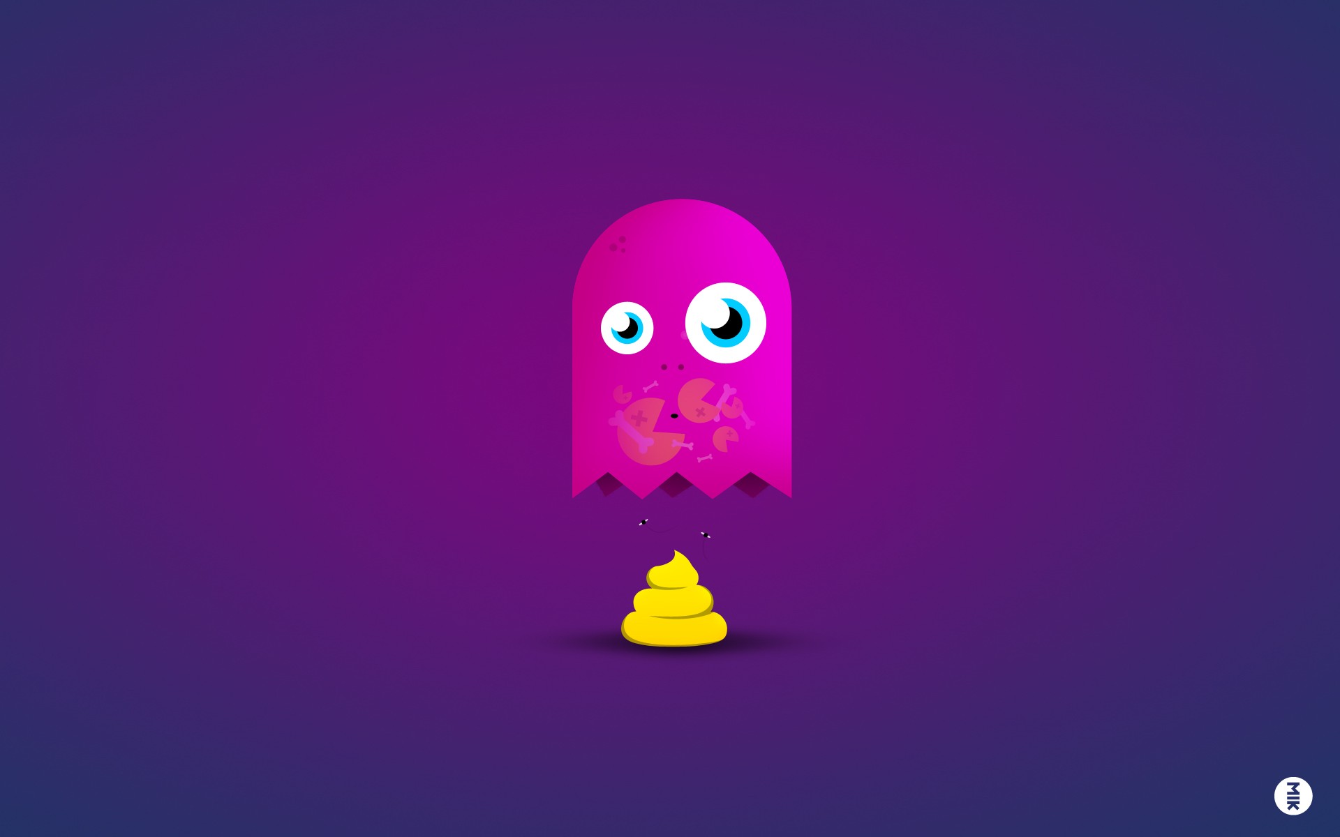 video, Games, Funny, Ghosts, Game, Over, Pac man, Poop, Blue, Background  Wallpapers HD / Desktop and Mobile Backgrounds