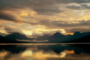 mountains, Clouds, Nature, Mcdonald, Lake, Glacier, National, Park