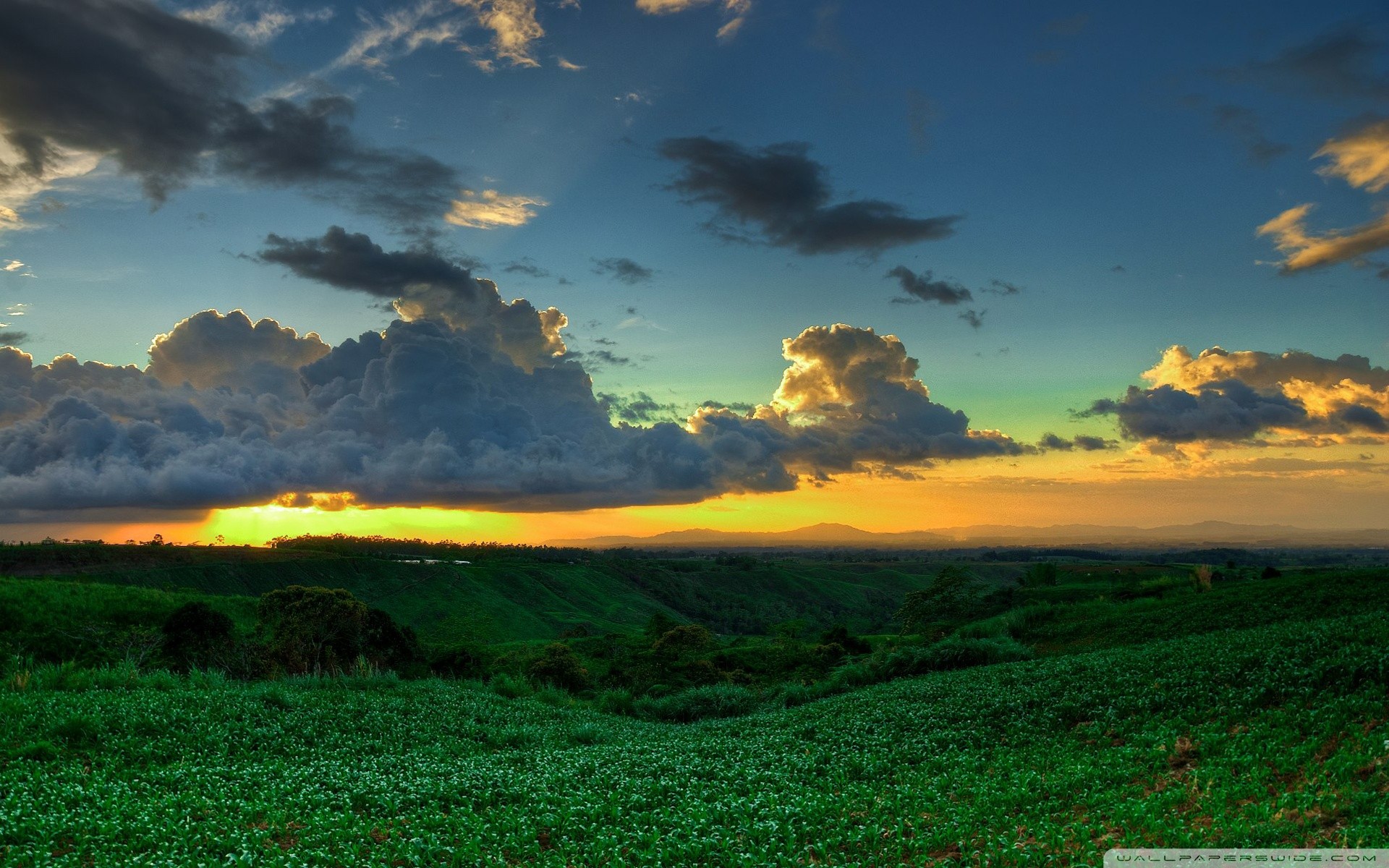 sunset, Clouds, Landscapes, Nature, Philippines Wallpaper