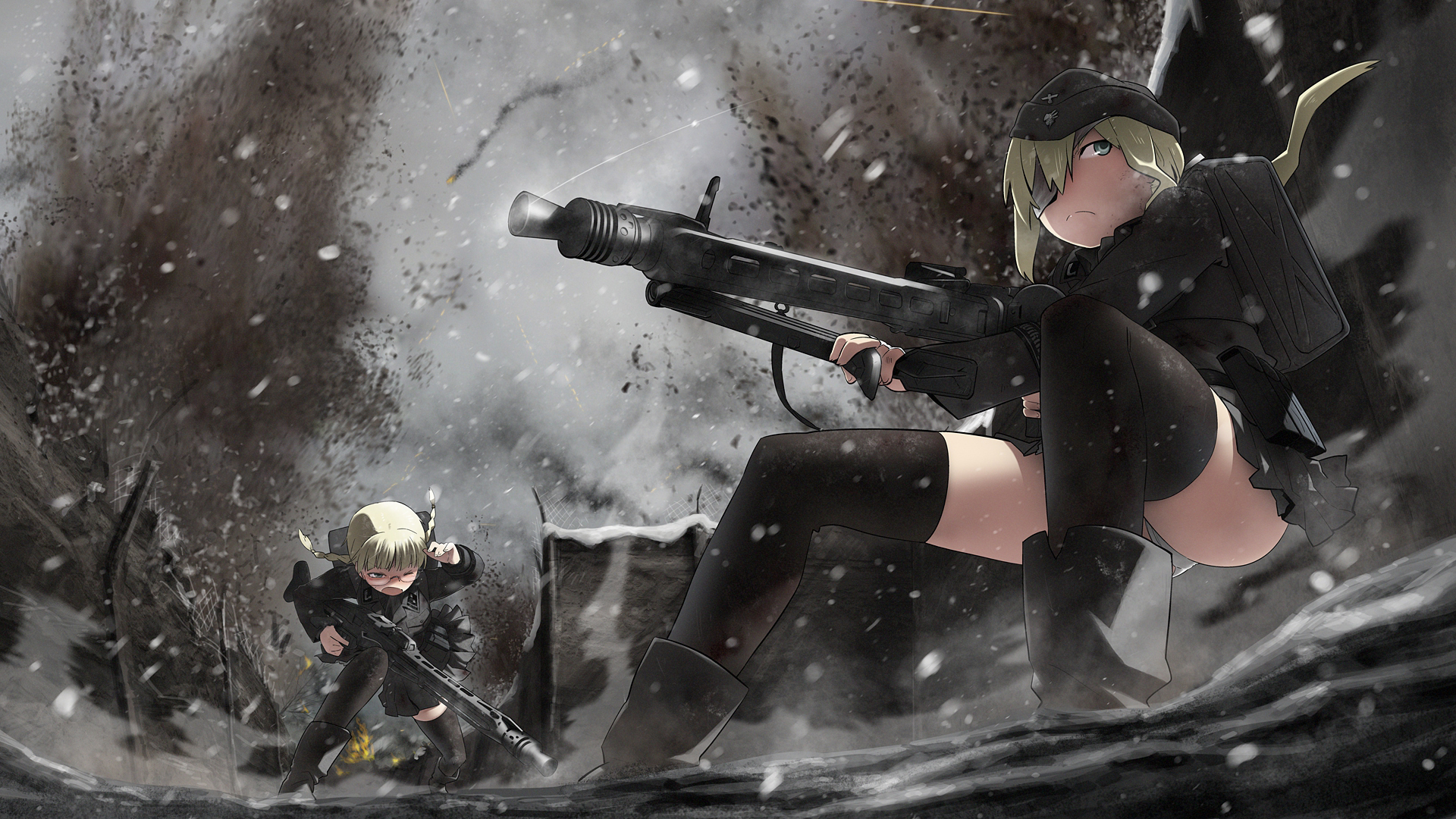 soldiers, Military, Soft, Shading, Anime, Girls, Original, Characters Wallpaper