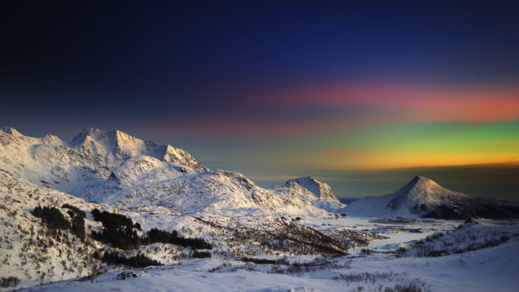light, Mountains, Landscapes, Nature, Shades, Sky HD Wallpaper Desktop Background