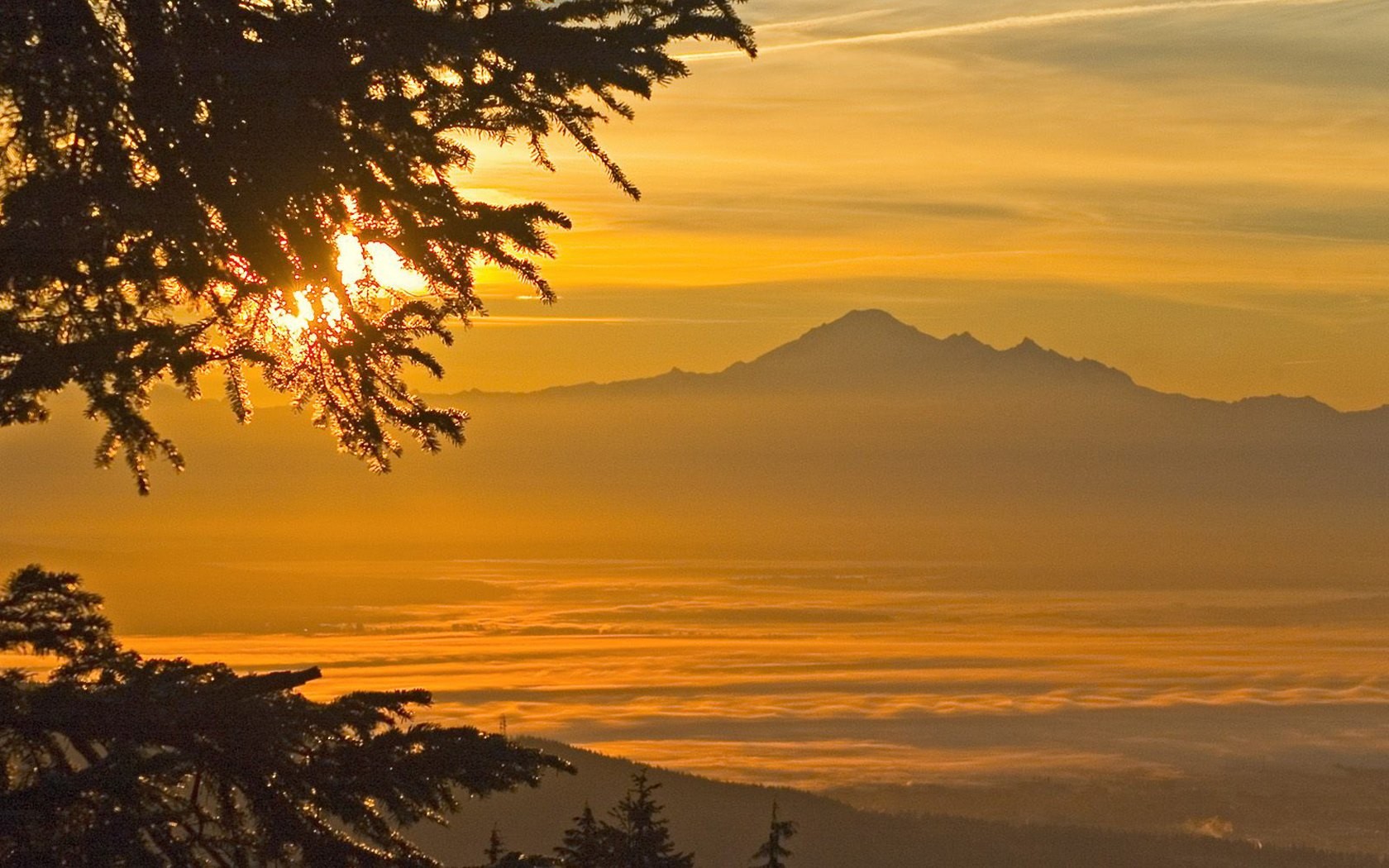 sunrise, Landscapes, Nature, Valleys, British, Columbia, Baker, Mount Wallpaper