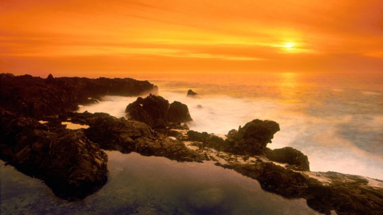 sunset, Nature, Orange, California HD Wallpaper Desktop Background