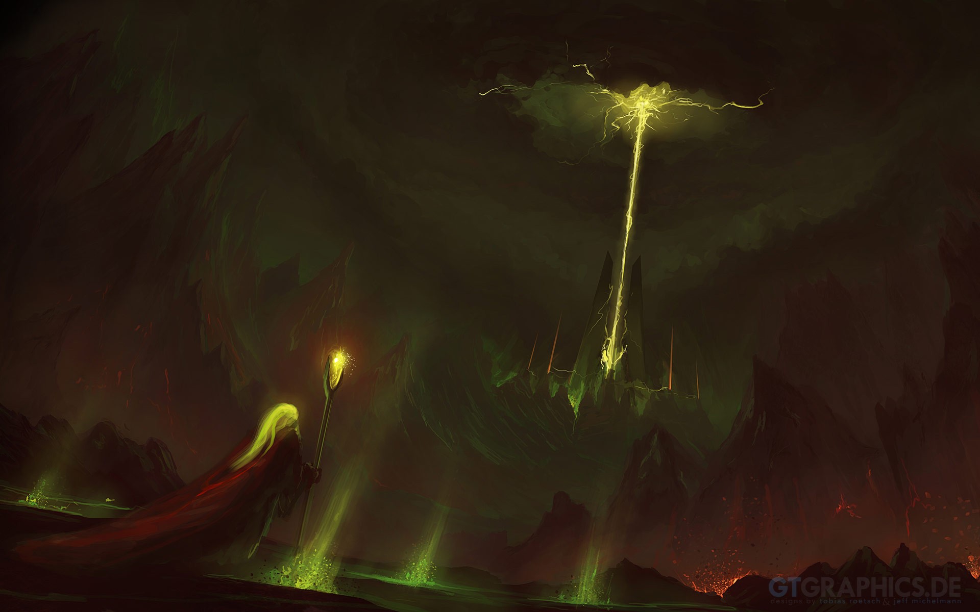 mountains, Castles, Poison, Fantasy, Art, Magic, Artwork, Skies Wallpaper