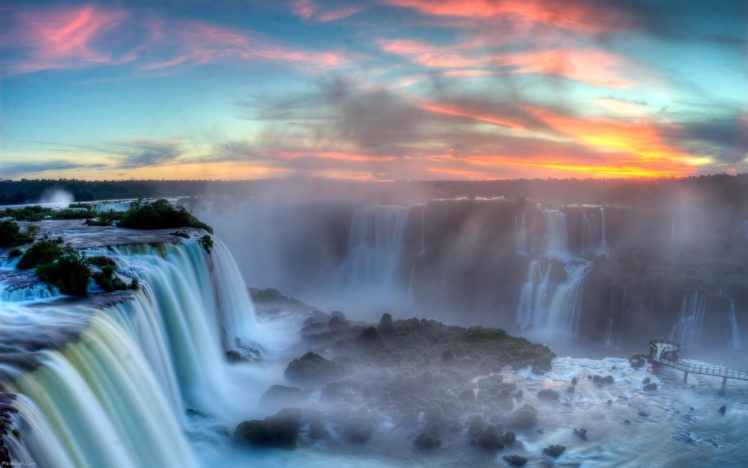 iguazu, Falls,  , Brasil HD Wallpaper Desktop Background