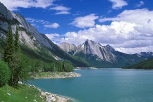 landscapes, Medicine, Canada, Alberta, Lakes, National, Park, Jasper, National, Park