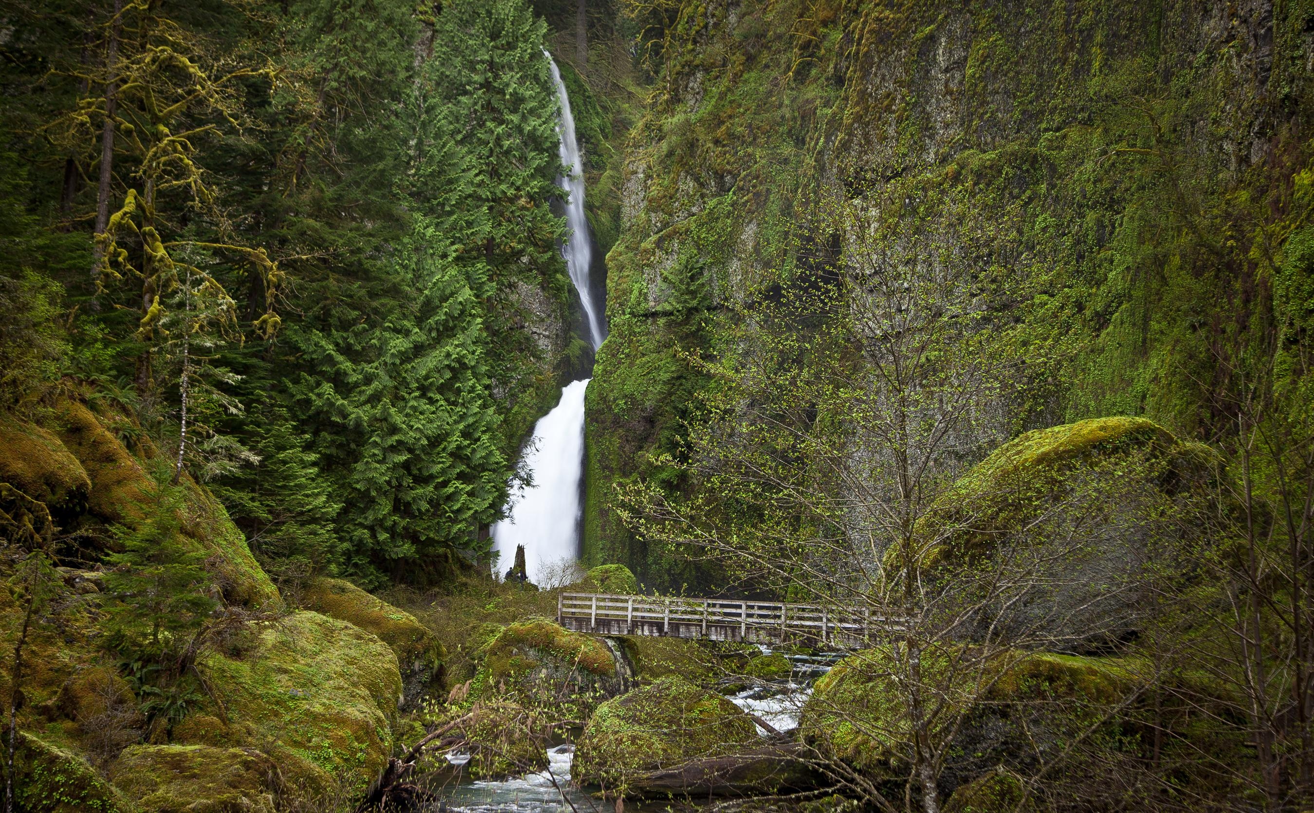columbia, River, Gorge, Oregon, Waterfalls Wallpaper