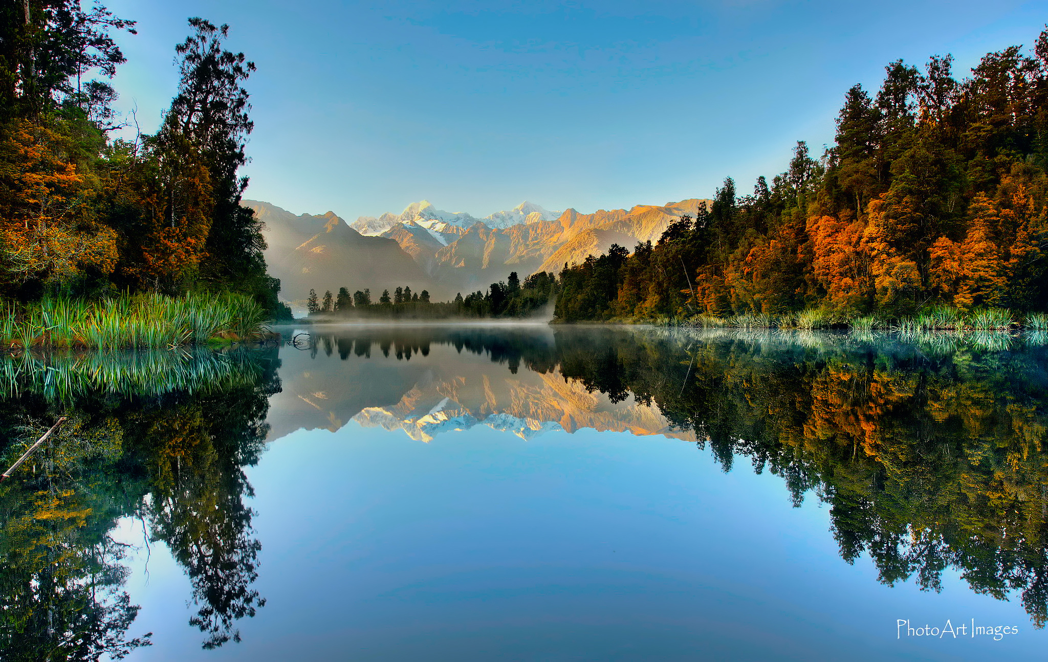 new, Zealand, South, Island, Autumn, River, Lake, Reflection Wallpaper