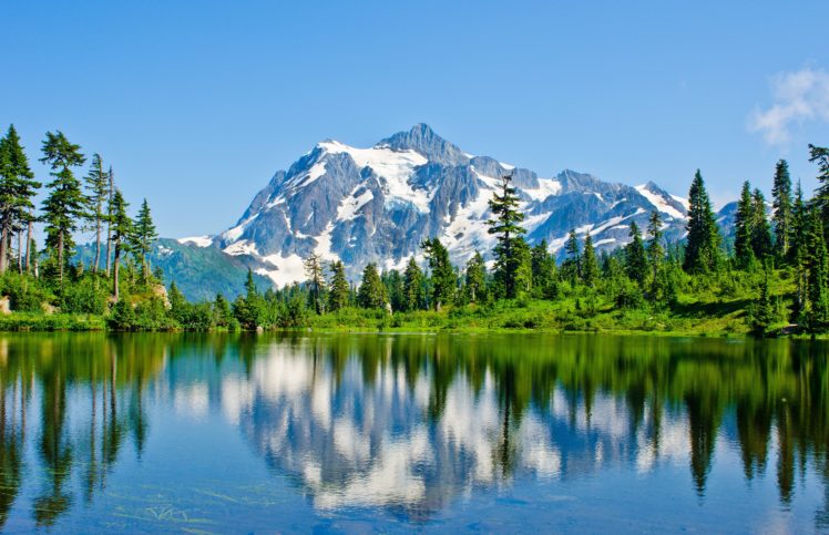 washington, Lake, Mountains, Trees, Landscape HD Wallpaper Desktop Background