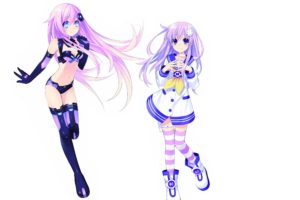 video, Games, Purple, Hair, Simple, Background, Anime, Girls, Hyperdimension, Neptunia, Purple, Heart