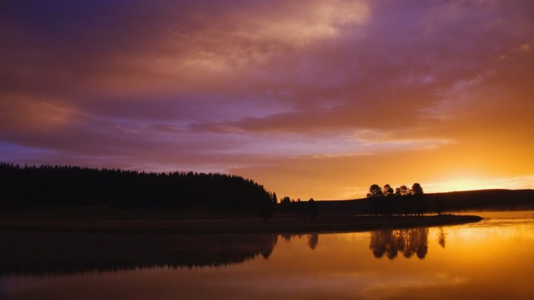 sunrise, Forests, Wyoming, Yellowstone, Rivers, National, Park HD Wallpaper Desktop Background