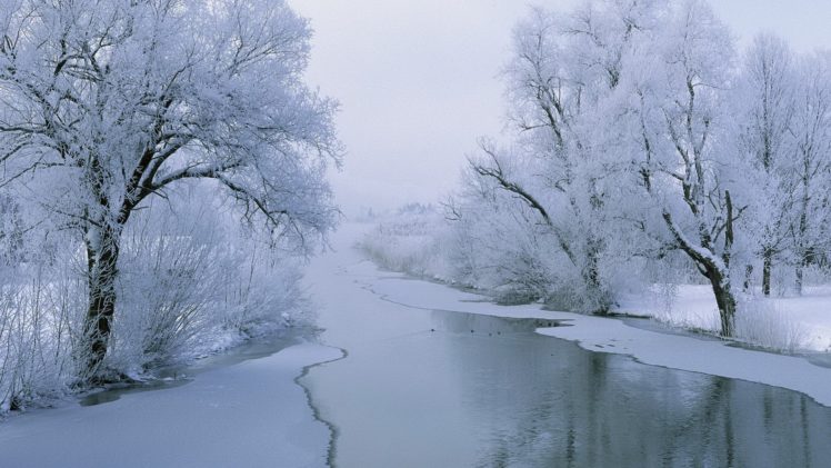 landscapes, Nature, Winter, Glacier, Rivers HD Wallpaper Desktop Background