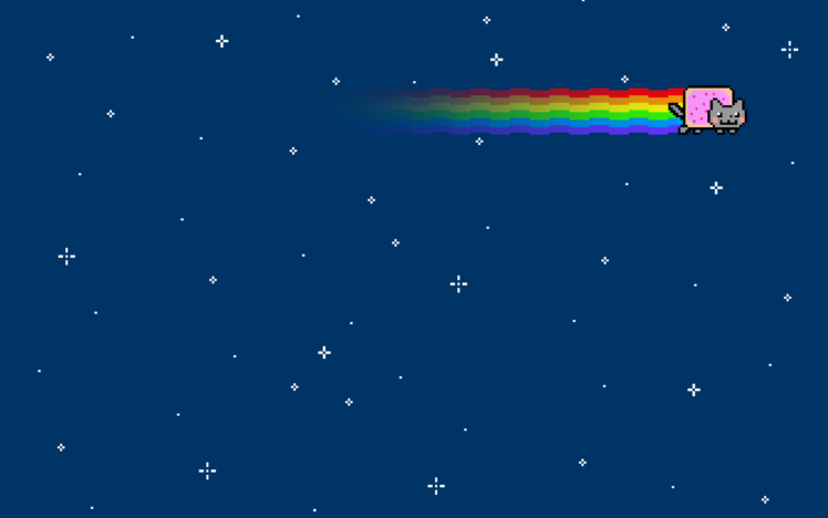 outer, Space, Cats, Rainbows, Nyan, Cat HD Wallpaper Desktop Background