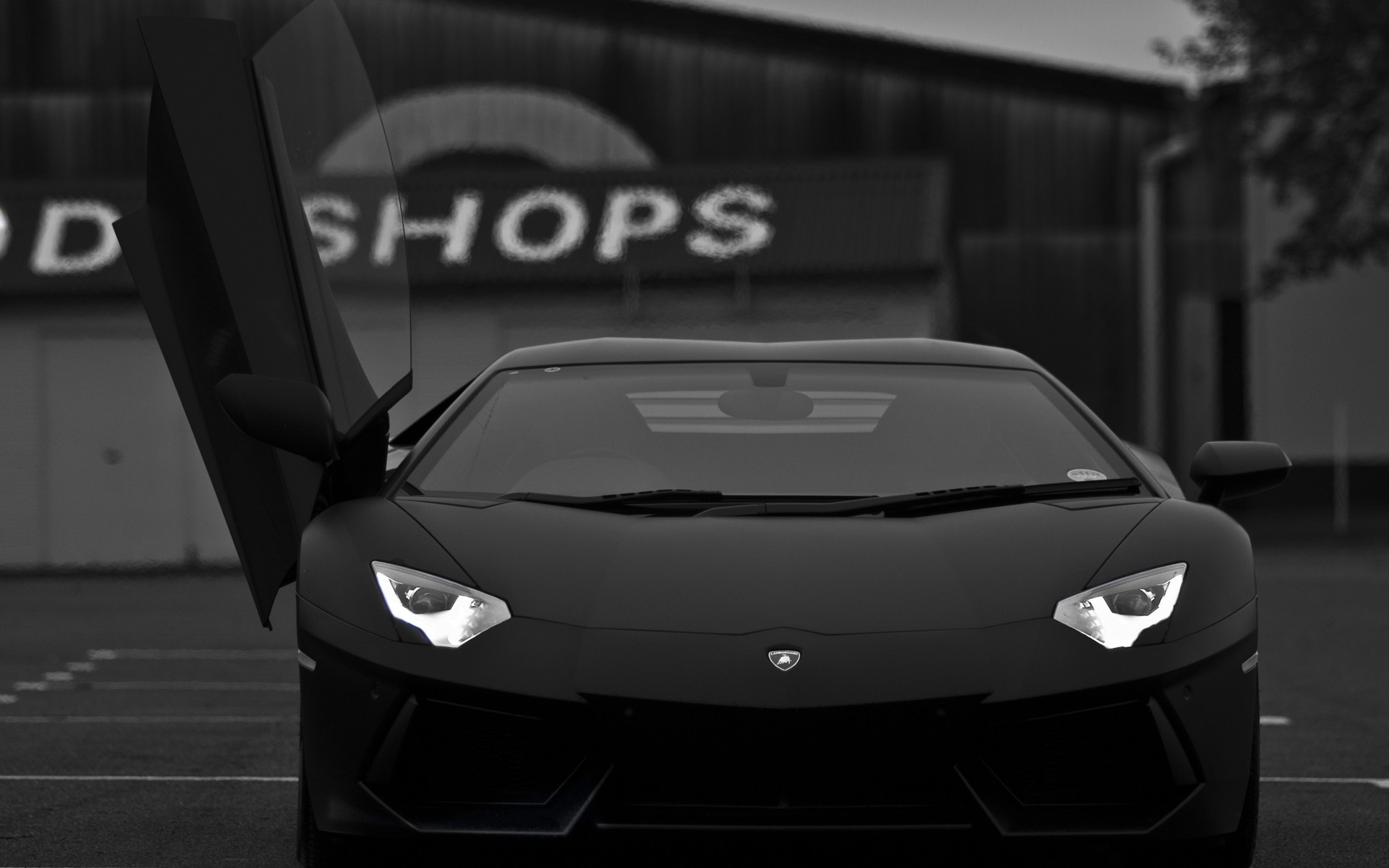 cars, Lamborghini, Monochrome, Vehicles, Lamborghini, Aventador Wallpaper