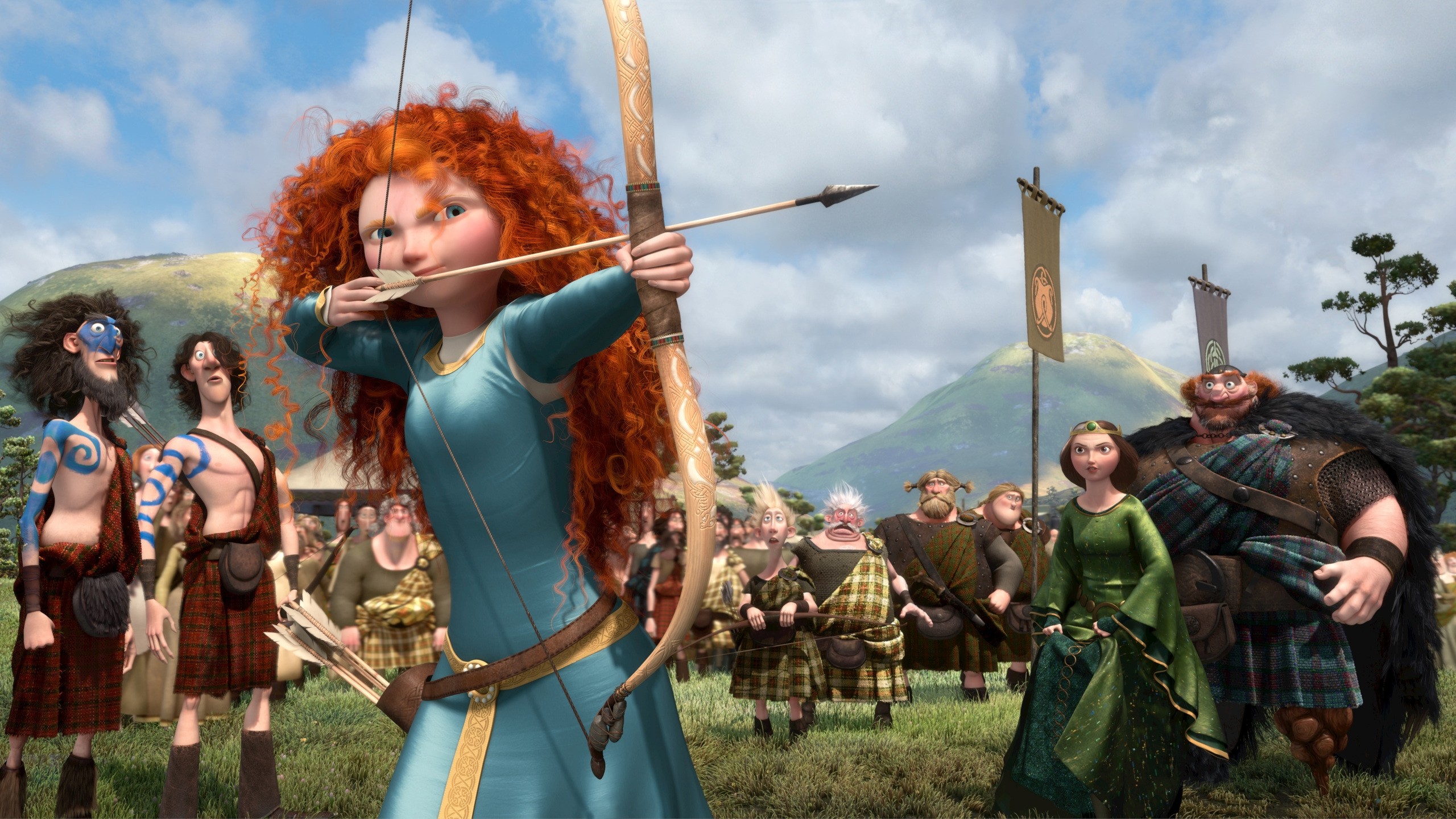 pixar, Redheads, Brave, Bow,  weapon Wallpaper