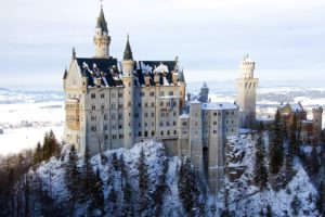landscapes, Winter, Snow, Castles, Architecture, Buildings, Bavaria, Castle