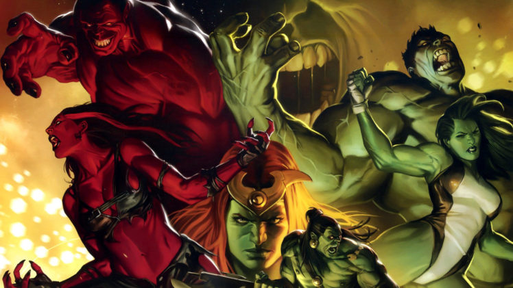 hulk,  comic, Character , She, Hulk, Red, Hulk, Red, She, Hulk HD Wallpaper Desktop Background