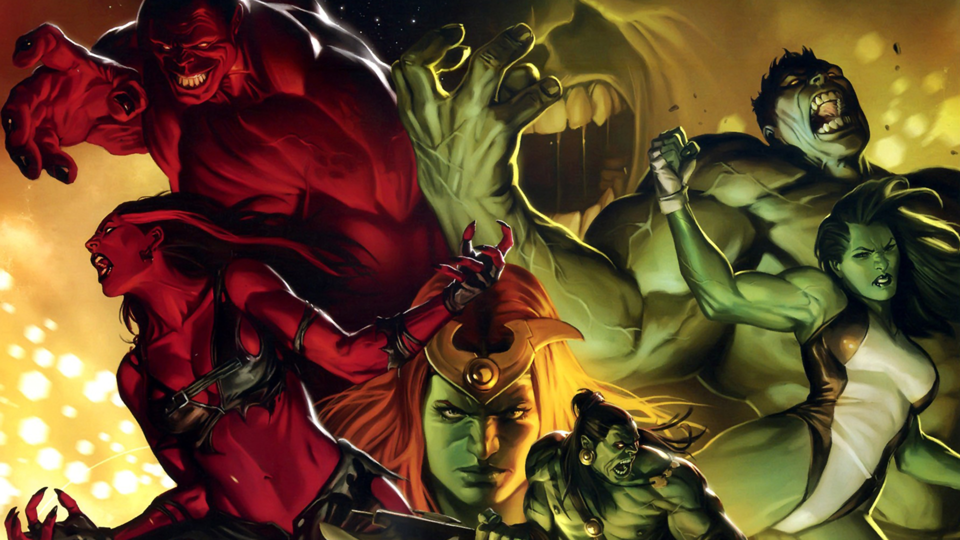 hulk,  comic, Character , She, Hulk, Red, Hulk, Red, She, Hulk Wallpaper