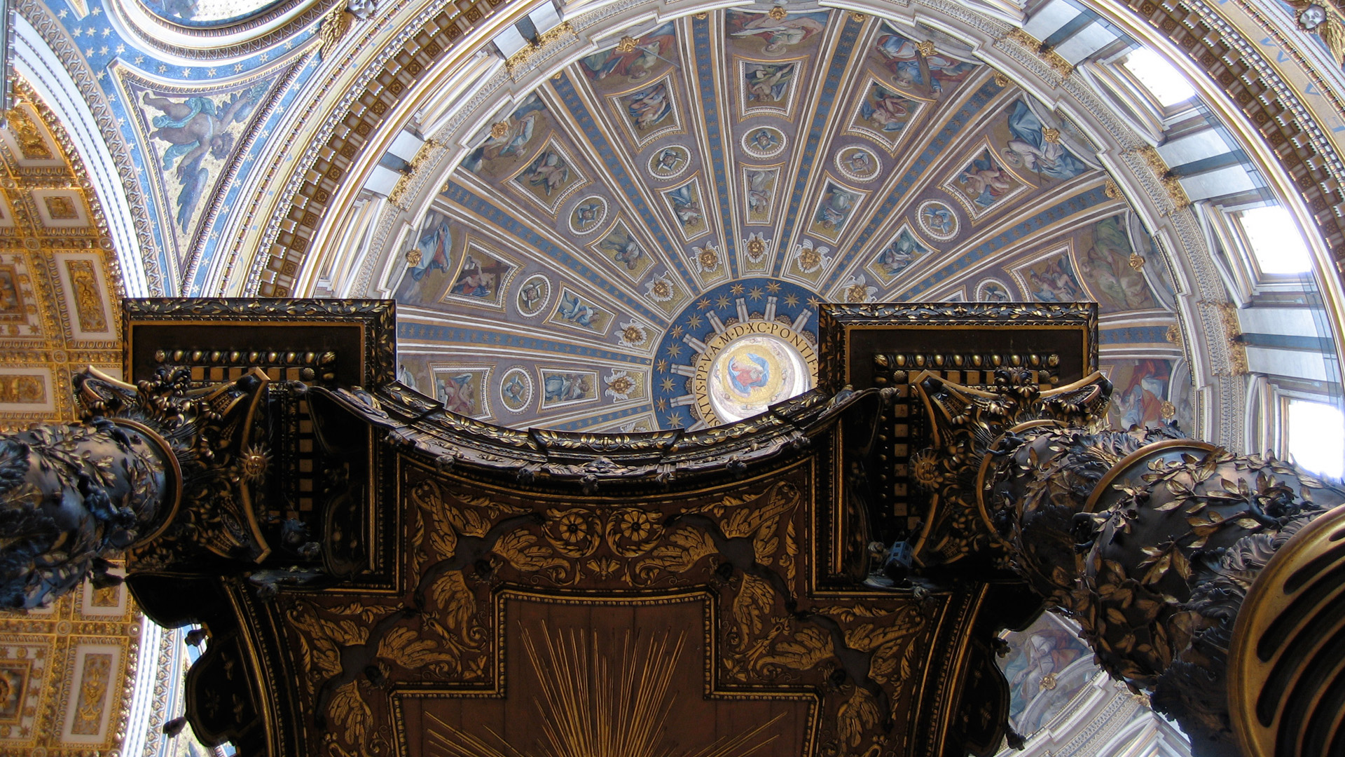 architecture, Buildings, Renaissance, Rome, Churches, Italy, Dome, St, Peterand039s, Basilica, Ceiling Wallpaper