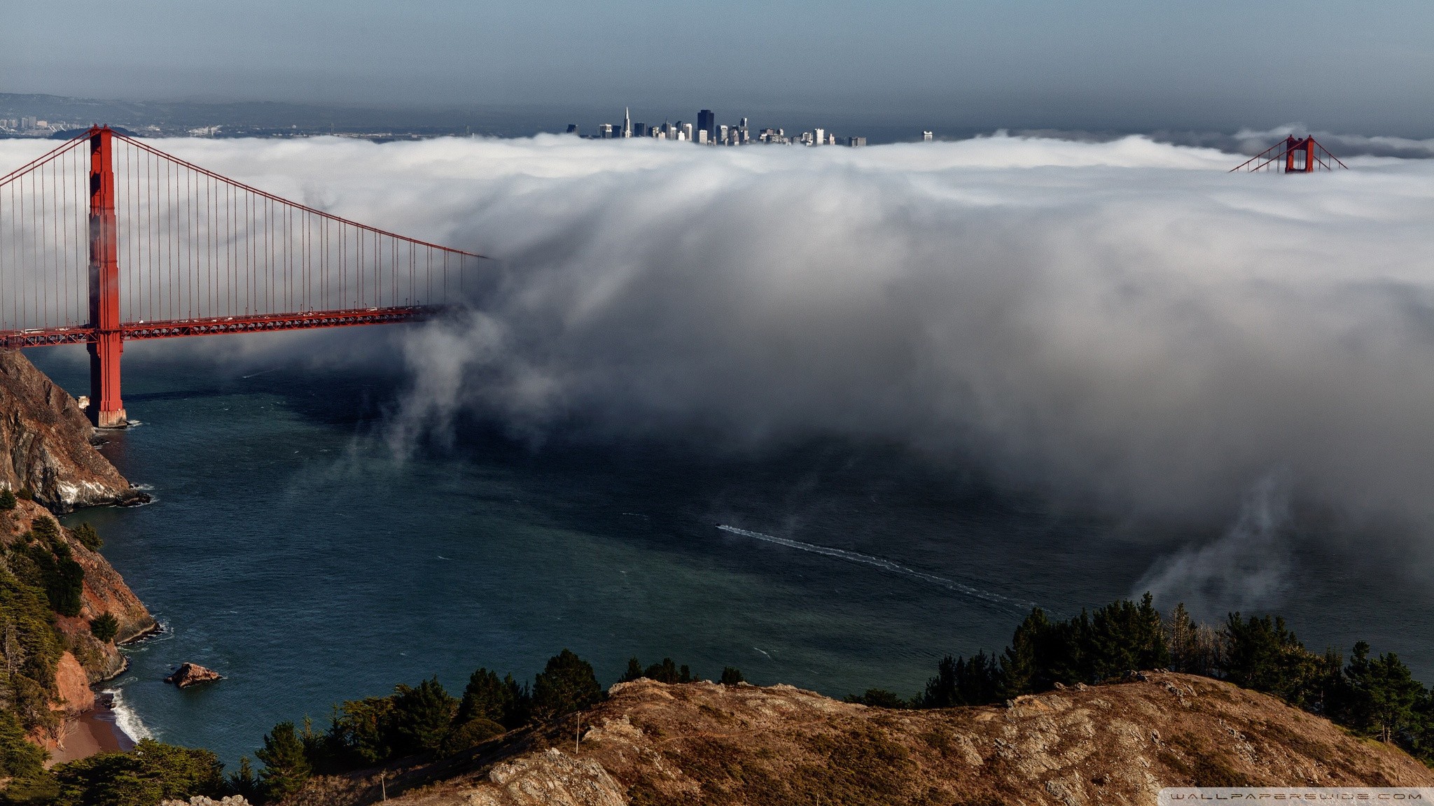 fog, San, Francisco Wallpaper
