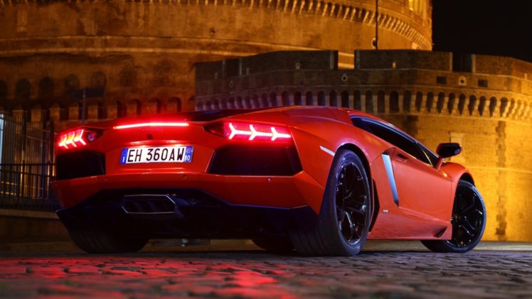 red, Cars, Architecture, Artwork, Lamborghini, Aventador HD Wallpaper Desktop Background