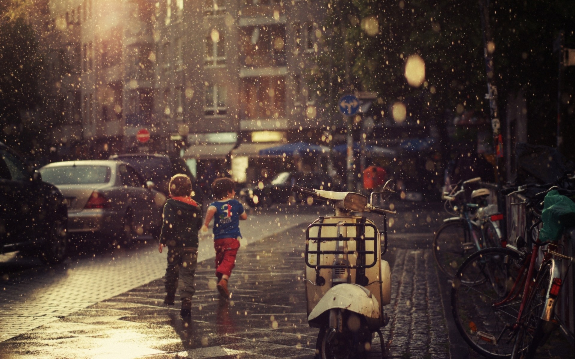 snow, Cityscapes, Streets, Cars, Home, Motorbikes, Children Wallpaper