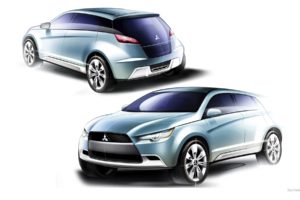 cars, Mitsubishi, Sketches, Concept, Art, Vehicles