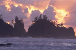 landscapes, Nature, National, Park, Washington, Beaches