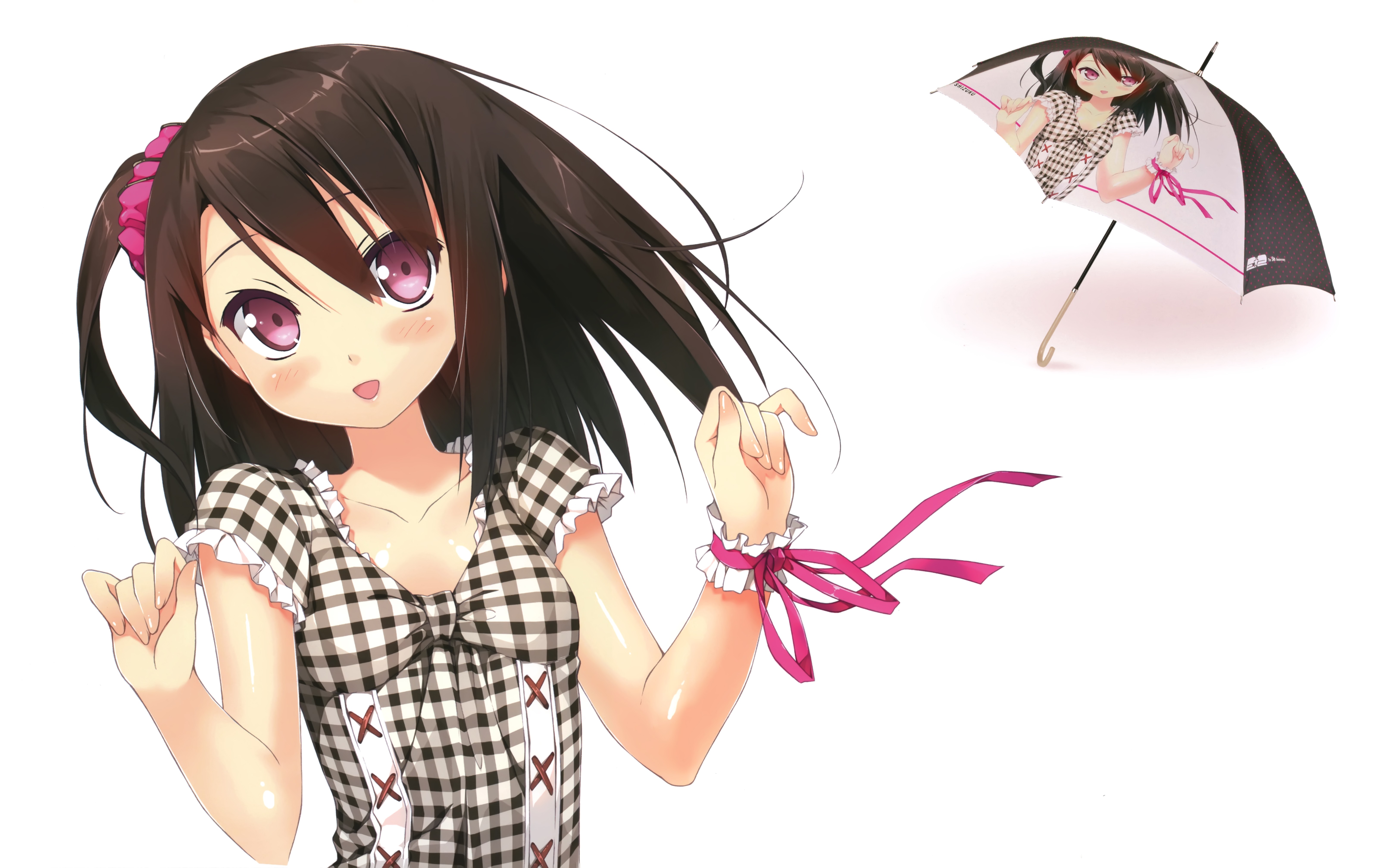 illustrations, Anime, Simple, Background, Anime, Girls, Kantoku,  artist , Original, Characters, Shizuku,  kantoku Wallpaper