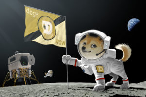 doge, Dog, Astronaut, Meme, Moon, Landing, Earth, Planet, Flag