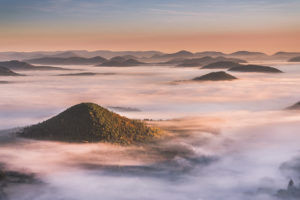 mountains, Landscape, Fog, Mist