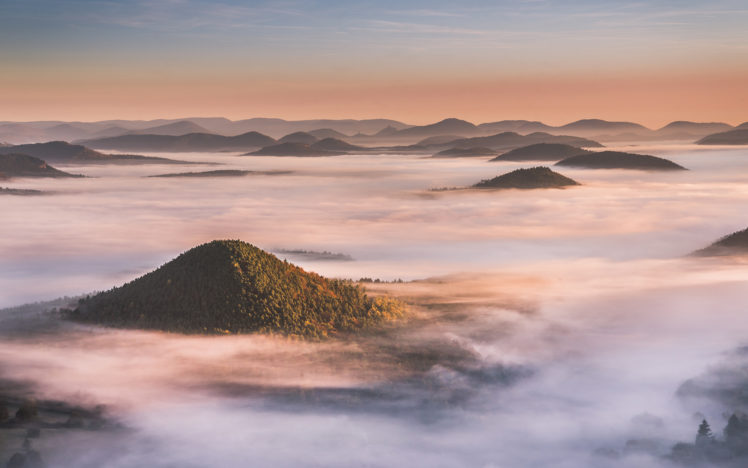 mountains, Landscape, Fog, Mist HD Wallpaper Desktop Background