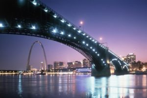 cityscapes, Bridges, St, Louis, Dusk, St, , Louis, Arch, Eads, Bridge