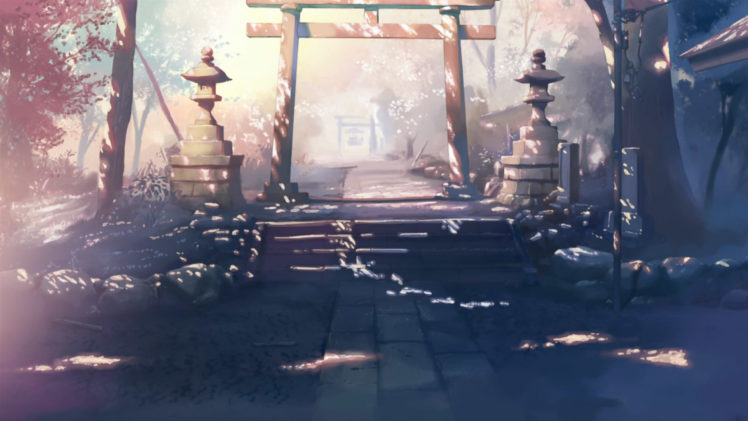 landscapes, Makoto, Shinkai, Gate, 5, Centimeters, Per, Second, Torii HD Wallpaper Desktop Background