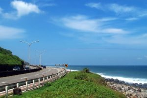 clouds, Nature, Coast, Roads, Taiwan, Roadsigns, Skyscapes, Blue, Skies, Sea