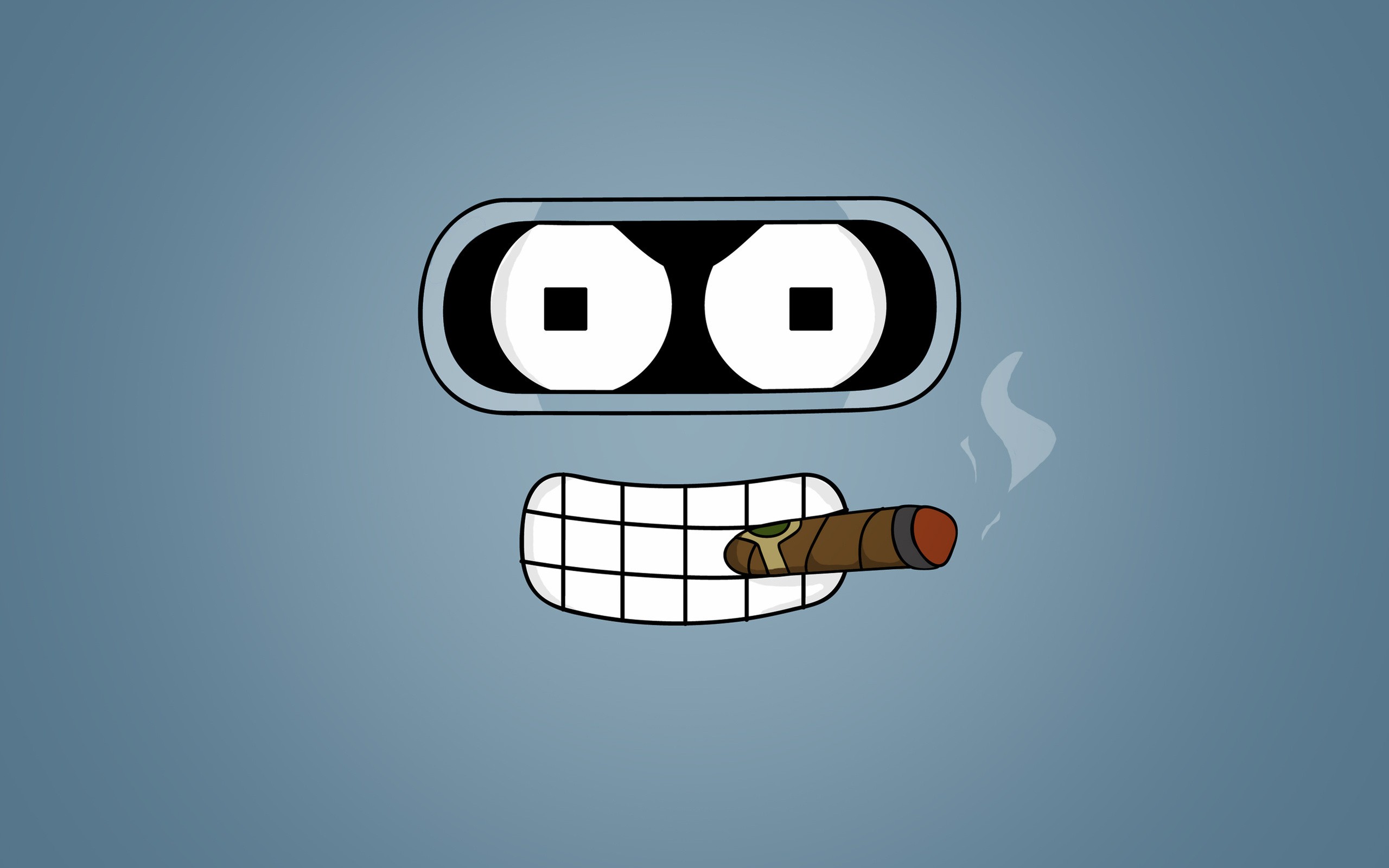futurama,  , Bender, Smoking Wallpaper