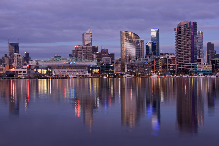 docklands, Melbourne, Australia, Reflection HD Wallpaper Desktop Background